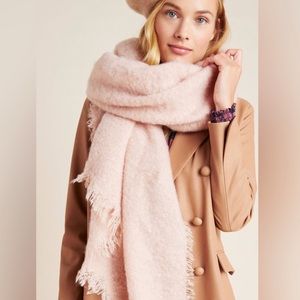 Anthropologie Carraway Boucher scarf in light pink. Still in packaging.